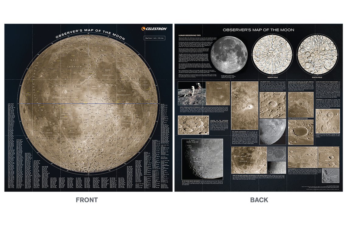 Celestron Observer's Map of the Moon 月面圖